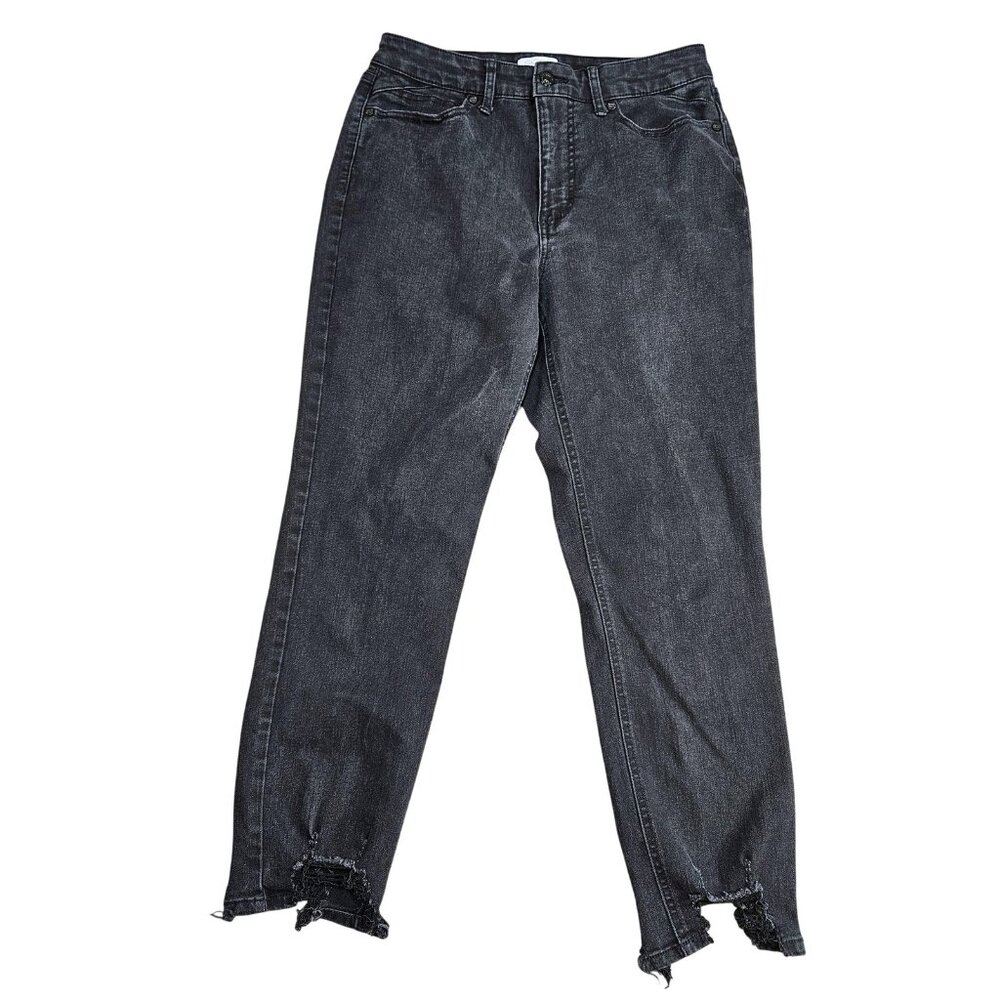 Sofia Jeans Adora Boyfriend Jeans Womens 8 Charcoal Distressed Curvy Stretch
